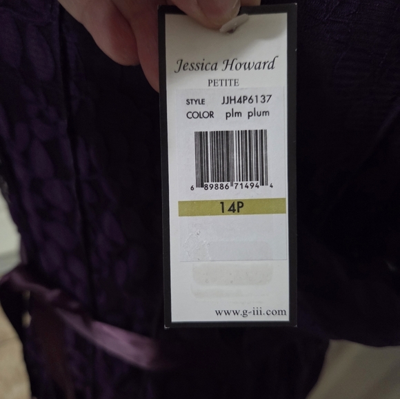 Jessica Howard New Deep Purple Lace 2 Piece Dress - Picture 12 of 16